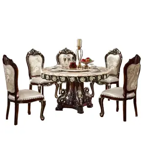 이탈리아 고급 가구 세트 고딕 레스토랑 테이블과 의자 조합 레스토랑 레스토랑 테이블과 의자