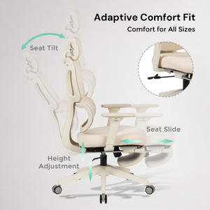 Muebles de oficina ajustables de lujo, soporte lumbar, malla giratoria, silla de oficina ergonómica ejecutiva - Product Image 3