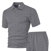 Polo à manches courtes pour homme, nouvelle collection été, en tissu jacquard, décontracté, sportif, coupe fine, col à revers