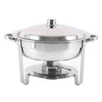 Chauffe-Plat de Luxe Pliable et Suspendu Dubai Gold Heater 4L pour Buffet, Décoratif, Doré, Certifié Qualité Alimentaire