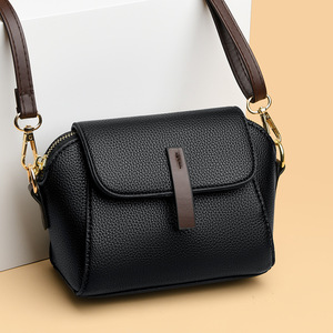Nuevo Bolso Bandolera para Mujer, Impermeable, de Cuero PU, Estilo <span class=keywords><strong>Vintage</strong></span>, con Doble Correa, Portátil - Product Image 5