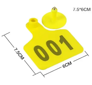 プロの獣医動物牛牛の首のタグとロープ調節可能なヤギの首輪と羊のペット農場の家畜のための耳のタグ - Product Image 4