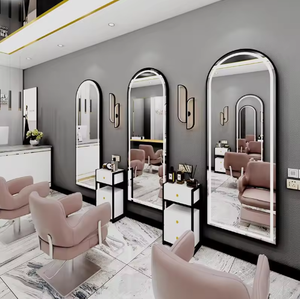 Modern Luxury <b>Led</b> <b>Light</b> Salon <b>Mirror</b> Hairdressing Equipment Furniture Set For Beauty & Barber Shops - Product Image 5