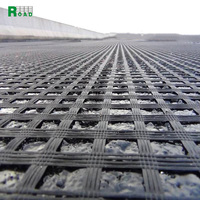 100KN PET Géogrille Renforcement de l'allée Géogrille en polyester Géogrille en polyester tricoté en chaîne Prix