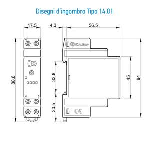 Temporizador Multifunción para Escaleras Finder, 230V AC 16A, Interruptor Temporizador Electrónico, 8 Funciones, Modular - Product Image 5