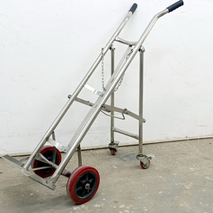 Gunai Tragbarer Edelstahl-Luftflaschen- und Sauerstoffflaschen-Trolley Vierrädriger Industrieller Handwagen mit 3-Jahres-Garantie - Product Image 5