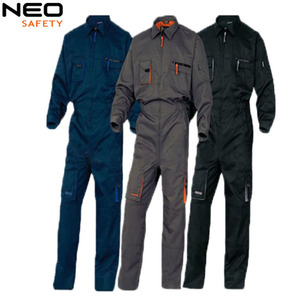 Vente en gros de vestes et pantalons de mécanicien en <span class=keywords><strong>coton</strong></span> pour hommes, deux pièces, uniformes de travail avec logo - Product Image 3