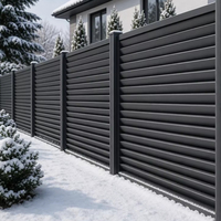 Fabricant de clôtures en aluminium OEM ODM, installation facile, taille personnalisée, système de clôture à lamelles préfabriquées pour les limites de jardin
