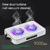Aspirateur à ongles SML à double turbine 9000 tr/min, forte aspiration, collecteur de poussière portable pour manucure, pédicure, utilisation en salon de manucure