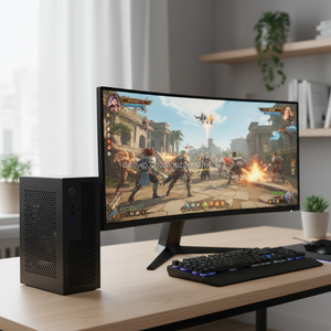 Vỏ máy tính K17 Mid Tower, kiểu đứng, HTPC, màu đen bạc, tương thích với bo mạch chủ Mini-ITX, hỗ trợ nguồn 1U/Flex, chất liệu kim loại. - Product Image 5