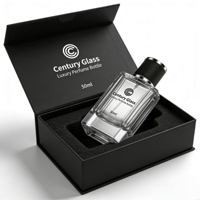 En stock – Flacon de parfum noir élégant 30ml 50ml 100ml – Flacon de parfum vide à sertir unique et très vendu – Luxe