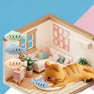 ของเล่นแมวรูปปลาแบบขายส่ง ปรับแต่งได้ พร้อมลูกบอลมิ้นท์ ของเล่นสัตว์เลี้ยงแบบอินเทอร์แอคทีฟ ช่วยทำความสะอาดฟัน และของเล่นสำหรับเลีย - Product Image 5