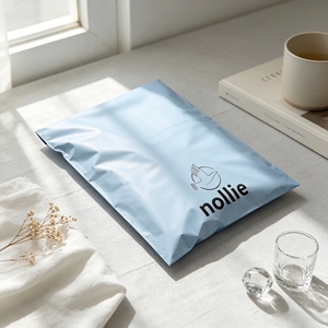 Custom Black Print Matte Blue Poly Mailers Waterproof Plastic Shipping Bags For Fashion Garment Online Store Packaging - Product Image 1
