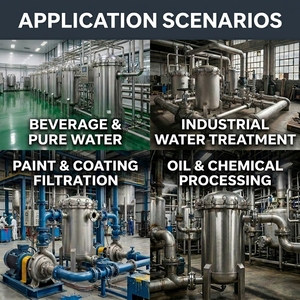 Contenitore Industriale in Acciaio Inossidabile per Filtri Multibag, Vaso di Filtrazione Liquidi ad Alto Flusso per Trattamento Acqua, Prodotti Chimici e Olio OEM - Product Image 6