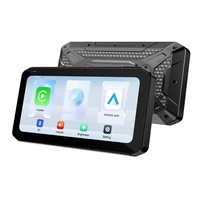 Enregistreur Moto 6,25 pouces avec Carplay, Double Caméra Avant/Arrière 2K, Surveillance de Pression des Pneus, GPS, Avertisseur d'Angle Mort BSD - Modèle T7