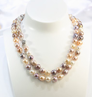 Collier ras du cou FEIRUN 9-10mm AA+ Edison 36 pouces en perles, bijou fantaisie épais et tendance pour femme