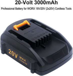 <span class=keywords><strong>Batteria</strong></span> al Litio di Ricambio 3.0Ah <span class=keywords><strong>Worx</strong></span> 20V WA3525, per Utensili Cordless <span class=keywords><strong>Worx</strong></span> 20V (2x20V) <span class=keywords><strong>Batteria</strong></span> di Alimentazione WA3575 WA3525 WA3520 - Product Image 2