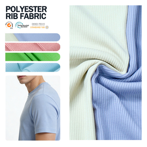 Tela de Poliéster Elástica Texturizada 2x1 Personalizada de Moda, para Cuello de Vestido de Mujer y Ropa Interior - Product Image 1