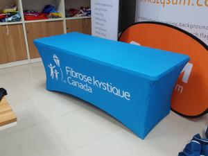 Nappe <span class=keywords><strong>de</strong></span> table personnalisée en gros avec logo, 4, 6 et 8 pieds, en Spandex et Polyester extensible, directement <span class=keywords><strong>de</strong></span> l'usine, pour événements et expositions - Product Image 3