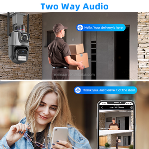 批发8MP 4k户外防水无线WiFi网络IP PTZ摄像机ICSee双镜头闭路电视WiFi家庭安全摄像机 - Product Image 3