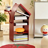 Étagère à livres et porte-revues multifonctionnelle en fer, design rétro nostalgique, pour salon ou bureau, à poser au sol