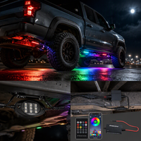 Kit d'éclairage RGB sous châssis pour voiture, contrôle par application, télécommande RF 20 touches, éclairage d'ambiance LED RGB 12V IP67 pour SUV et camion