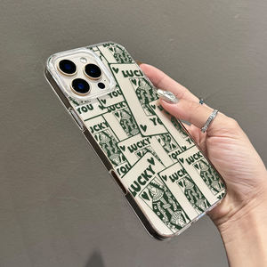 เคสโทรศัพท์แบบใสแวววาวสำหรับเล่นการ์ดที่โชคดีสำหรับ iPhone 17 16 15 14 13 12 PRO MAX กรอบ TPU เนื้อนิ่มกันกระแทกพร้อมเลนส์ป้องกัน - Product Image 5