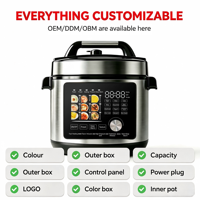 Penjualan Terlaris Panci Masak Listrik 1000W 6L 19-in-1 Multi-Fungsi Bahan Stainless Steel Layar LED Kontrol Digital Rumah Tangga