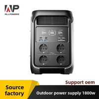 ALLPOWERS Batterie de stockage d'énergie au lithium-fer-phosphate pour l'extérieur, alimentation de secours haute puissance 1800W