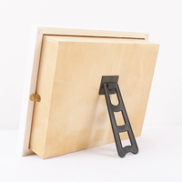 Bingkai foto dinding lipat anak baru lahir Stereo 3D Model kayu bantalan Inkpad kaki tangan bulan penuh