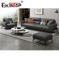 Ekintop - Ensemble de canapés modulaires de haute qualité pour bureau, canapé de réception en cuir, mobilier de bureau, canapés