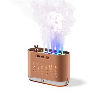 Nuevo <span class=keywords><strong>humidificador</strong></span> de aire USB transfronterizo de plástico, silencioso para el hogar y dormitorio, con cinco orificios de pulverización, aromaterapia, creativo, dinámico, colorido y con sonido. - Product Image 1