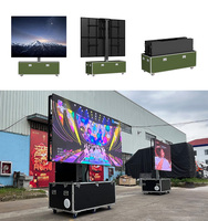 Mur vidéo pliable 7x4m avec panneaux relevables, écran LED mobile pour extérieur, affichage publicitaire, location pour grandes scènes commerciales