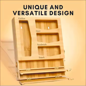 Sac en plastique Ziplock Organisateur de rangement pour tiroir de cuisine Compatible avec le gallon Quart Sandwich et Snack Variety Size Foil - Product Image 4