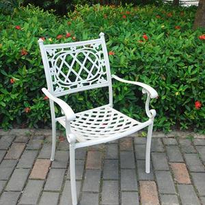 Ensemble <span class=keywords><strong>de</strong></span> salle à manger minimaliste en fonte d'aluminium <span class=keywords><strong>blanc</strong></span> table et chaises modernes en <span class=keywords><strong>fer</strong></span> <span class=keywords><strong>forgé</strong></span> pour l'extérieur mobilier <span class=keywords><strong>de</strong></span> <span class=keywords><strong>jardin</strong></span> - Product Image 5