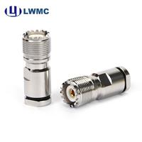 Connecteur femelle UHF LWMC à pince pour câble LMR300 et 7 mm, écrou de corps HPb59-1 en laiton plaqué Albaloy