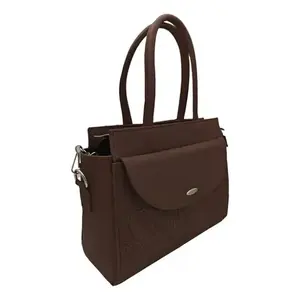 Bolso de Mano Fana Francis de Cuero Vacuno Color Chocolate con Cierre de Solapa, Dos Correas, Gran Capacidad, para Uso Diario de Mujer - Product Image 3