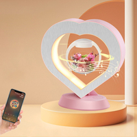 Lampe de maison intelligente en acrylique moderne à lévitation magnétique, fleurs préservées flottantes, pour la Saint-Valentin, anniversaire et mariage