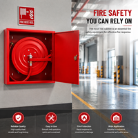 Armoire pour enrouleur de tuyau d'incendie KHi ; Dimensions des équipements incendie personnalisables. Boîte pour extincteur et enrouleur de tuyau d'incendie. Sécurité.
