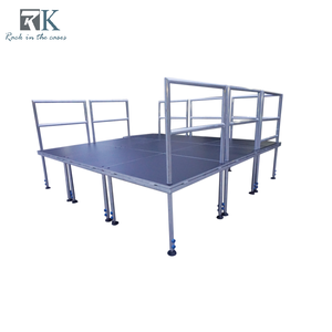 Aluminum Modular <b>Stage</b> With Safety Guardrail Portable Adjustable <b>Stage</b> for School Activity - Product Image 5