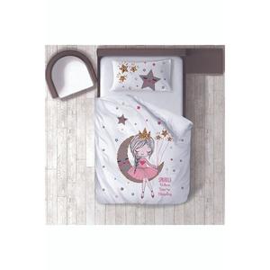 Copripiumino in cotone 3 pezzi-camera dei bambini modello principessa 160x220 Cm seduto sulla luna - Product Image 1