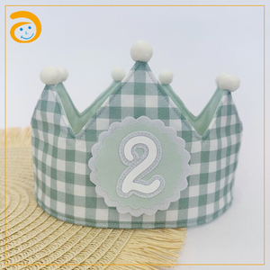 Corona de muselina suave para fiesta de cumpleaños de bebé, sombrero de rey, accesorio de fotografía para recién <span class=keywords><strong>nacido</strong></span>, decoraciones para el primer cumpleaños, regalo para baby shower - Product Image 2