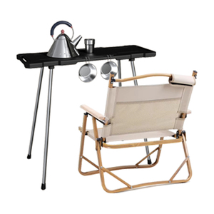 Conjunto de Mesa y Sillas Plegables Ajustables, Mesa de Picnic Portátil, para Playa, Camping, Sala de Estar, Almacén - Product Image 1