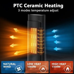 रिमोट कंट्रोल और ऑसीलेशन के साथ कोनविन इलेक्ट्रिक पीटीसी घरेलू हीटर पोर्टेबल फ्रीस्टैंडिंग टॉवर हीटर - Product Image 3