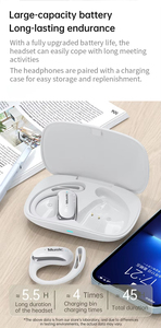 OW Earhook Headset terjemahan nirkabel terbuka Multi bahasa interpretasi serentak terjemahan AI gadget - Product Image 3