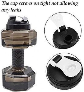 Dumbbell Shape Water Bottle PETG Eco-friendly Sports Fitness Exercise Water <b>Jug</b> for Gym Running Outdoors Cycling and Camping - Product Image 5
