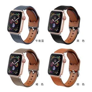 すべてのAppleWatchシリーズ7/6/5/4/3/2/1ファッションハイエンド純正交換用レザーウォッチリストベルト