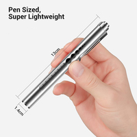 Lampe torche médicale à double LED rechargeable personnalisée, blanche et jaune, avec jauge pupillaire, format stylo de poche pour médecins, infirmières et dentistes