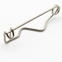 Épingles de sûreté fantaisie non standard en gros, courbées, sans nickel, 0,8x26mm