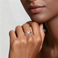 Anillo de Compromiso y Boda de Lujo Ligero y Deslumbrante, Venta Directa de Fábrica, Plata de Ley 925, Engaste de Bisel Incrustado